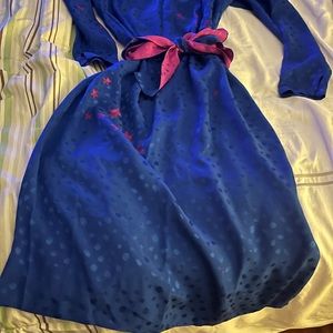 100%silk Flora Kung dress Made in Korea size 10